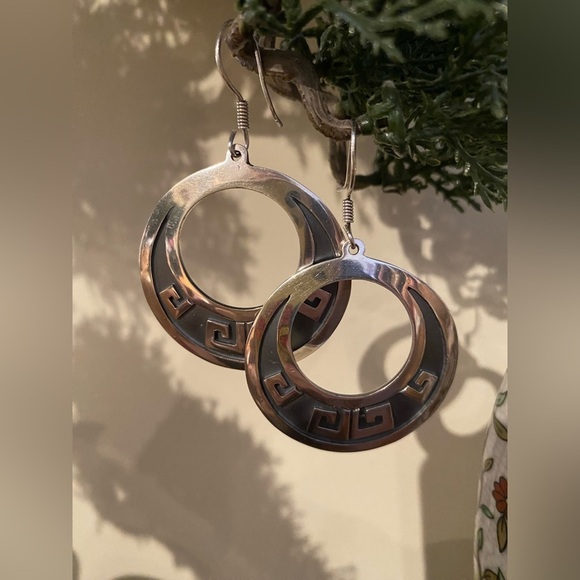 NWOT/ Vintage 1980’s, Sterling Silver earrings, Hand crafted in Mexico 🇲🇽 🩶🩶 - Picture 5 of 8